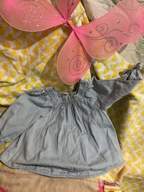 Old Navy Light Blue Girls' Peasant Blouse